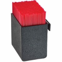 Cal Mil 3573-13 Black Slanted Organizer Plastic Stir Stick Holder - 3.375 x 3.75 x 4 in.