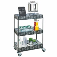 Cal Mil 3583-13 3-Shelf Iron Beverage Cart - 29 x 18.5 x 41.75 in.