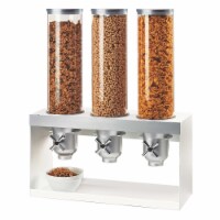 Cal Mil 3598-3-55 4.5 ltr Luxe Cereal Dispenser with 3 Cylinders - 20.5 x 7.25 x 27 in.