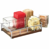 Cal Mil 3713-49 Mid-Century Jar Organizer with Chrome Frame - 13.5 x 8.5 x 5 in.
