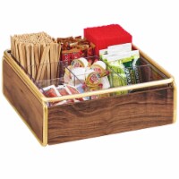 Cal Mil 3707-46 Mid-Century Condiment Organizer - 9-Compartment Plastic Insert, Brass - 12 x