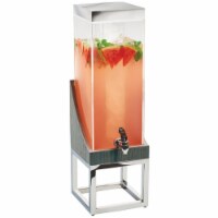 Cal Mil 3804-3-83 3 gal Square Beverage Dispenser, Ash Gray - 8 x 8 x 26 in.