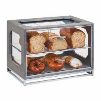 Cal Mil 3820-83 Ashwood 4 Compartment Gray Oak Wood Bread Case - 20 x 13.5 x 15 in.