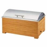 Cal Mil 3821-60 Bamboo Full Size Chafer with Lid - 22X14 x 13 in.