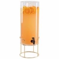 Cal Mil 22005-3INF-46 3 gal Round Beverage Dispenser with Infusion Chamber - Metal Base, Bras