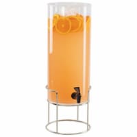Cal Mil 22005-3INF-49 3 gal Round Beverage Dispenser with Infusion Chamber - Metal Base, Chro