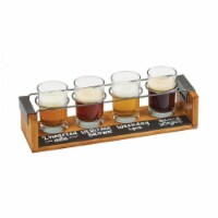 Cal Mil 22011-99 4-Hole Taster Flight with Chalkboard Front - 13.5 x 4 x 3 in.