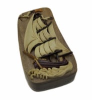 Nautical Sailing Ship Hand Crafted Wooden Trinket/Puzzle Box