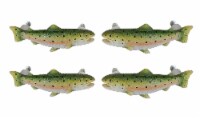4 Piece Set Rainbow Trout Drawer / Cabinet Door Pulls