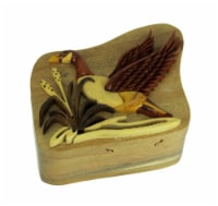 Hand Crafted Wood Mallard Duck Puzzle Trinket Box