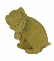 Designer Stone Harvest Yellow Pooping Dog Yard or Garden Statue