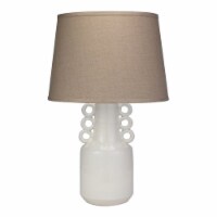 Jamie Young Co Circus Coastal Ceramic Table Lamp with Linen Shades in White