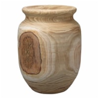 Jamie Young Co Topanga Coastal Wood Vase with Grain Pattern in Natural