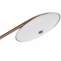 Jamie Young Co Marvin Metal & Glass Floor Lamp with Footprint in Black/Brass
