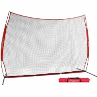 PowerNet 12x9 Ft Sports Barrier Net for Player & Property Protection (1021) Red