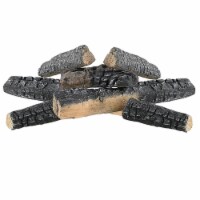 Regal Flame RFA2508 Ceramic Fiber Propane Gel Ethanol or Gas Fireplace Logs - Set of 8