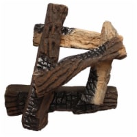 Regal Flame RFA3005 Ceramic Fiber Propane Gel Ethanol or Gas Fireplace Logs - Set of 5