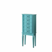 HomeRoots Office 286100 40 x 16 x 10 in. Jewelry Armoire, Light Blue