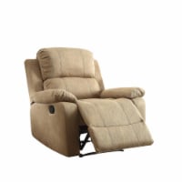 Home Roots Furniture 286178 39 x 38 x 38 in. Polished Microfiber Fabric Recliner - Brown