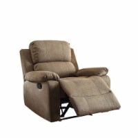 Home Roots Furniture 286179 39 x 38 x 38 in. Polished Microfiber Fabric Recliner - Taupe