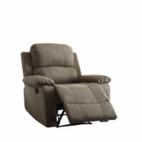 Home Roots Furniture 286180 39 x 38 x 38 in. Polished Microfiber Fabric Recliner - Gray