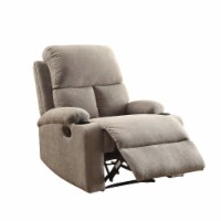 Home Roots Furniture 286183 39 x 32 x 37 in. Linen Fabric & Wood Frame Recliner - Gray