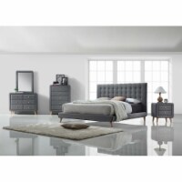 HomeRoots 286556 Chest Foam Fabric - Light Gray