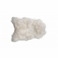 HomeRoots 293180 2.5 x 2 x 3 in. Icelandic Sheepskin Single Long-Haired Rug White