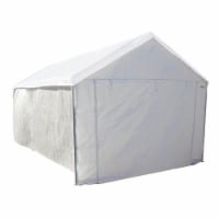 Caravan Canopy White Domain Carport Sidewall Enclosure Set