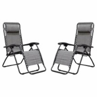 Caravan Sports Infinity Zero Gravity Chair 2pk Grey Perspective: Main