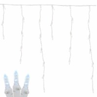 M5 Christmas LED Icicle Light Set, Pure White, White Wire, 15' Long, 150 Light