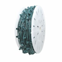 Novelty Lights 1,000 Foot C7 Christmas String Bulk Reel, Green Wire, 12 Spacing
