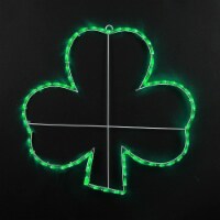 Novelty Lights 24 Green LED Shamrock Rope Light Sculpture, St. Patrick’s Day