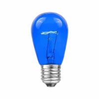 25 Pack S14 Outdoor Patio Replacement Bulbs, E26 Medium Base, Blue, 11 Watt