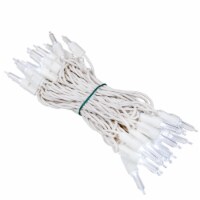 35 Light T5 LED Christmas Mini Light Set, Pure White, White Wire, 11.5' Long