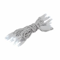 20 Light LED Christmas Mini Light, Pure White, Non-Connectable, White Wire, 8.5’
