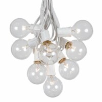25 Foot G50 Outdoor Globe Patio String Lights - Set of 25 G50 Clear Bulbs