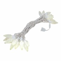 25 Foot C9 LED Outdoor Christmas String Light Set, Warm White, White Wire