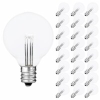 25 Pack G40 LED Outdoor String Light Patio Globe Replacement Bulbs, Pure White