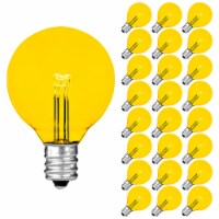 25 Pack G40 LED Outdoor String Light Patio Globe Replacement Bulbs, Yellow
