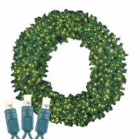 Novelty Lights 60 Warm White Artificial LED Lit Christmas Wreath