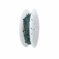 Novelty Lights 500 Foot C7 Christmas String Bulk Reel, Green Wire, 12 Spacing