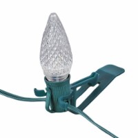 39032 Green All in One Christmas Light Clip, C7/C9 Base, Shingle, 25 Pack