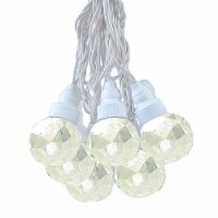 10 Foot LED G40 Sparkle Outdoor Globe Patio String Lights - Warm White