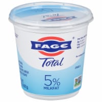 Fage® Total Plain 5% Milkfat Low Fat Greek Strained Yogurt Tub