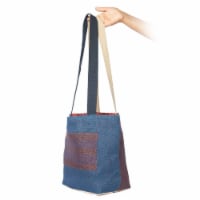 BISHESH Organic Reversible Cotton-lined Medium Tote Bag with Two Pockets