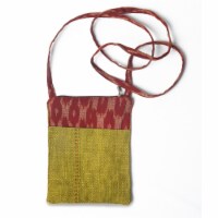 JHULI Cross Body Bag Organic Handmade Embroidered Zippered with Outside Pocket
