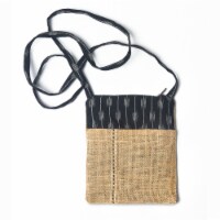 JHULI Cross Body Bag Organic Handmade Embroidered Zippered with Outside Pocket