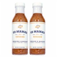 Yo Mama's Foods Gourmet Natural Zesty Sesame Dressing and Marinade (2) Large 13 oz Bottles