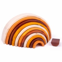 Bigjigs Toys, Natural Wooden Stacking Rainbow - Large
